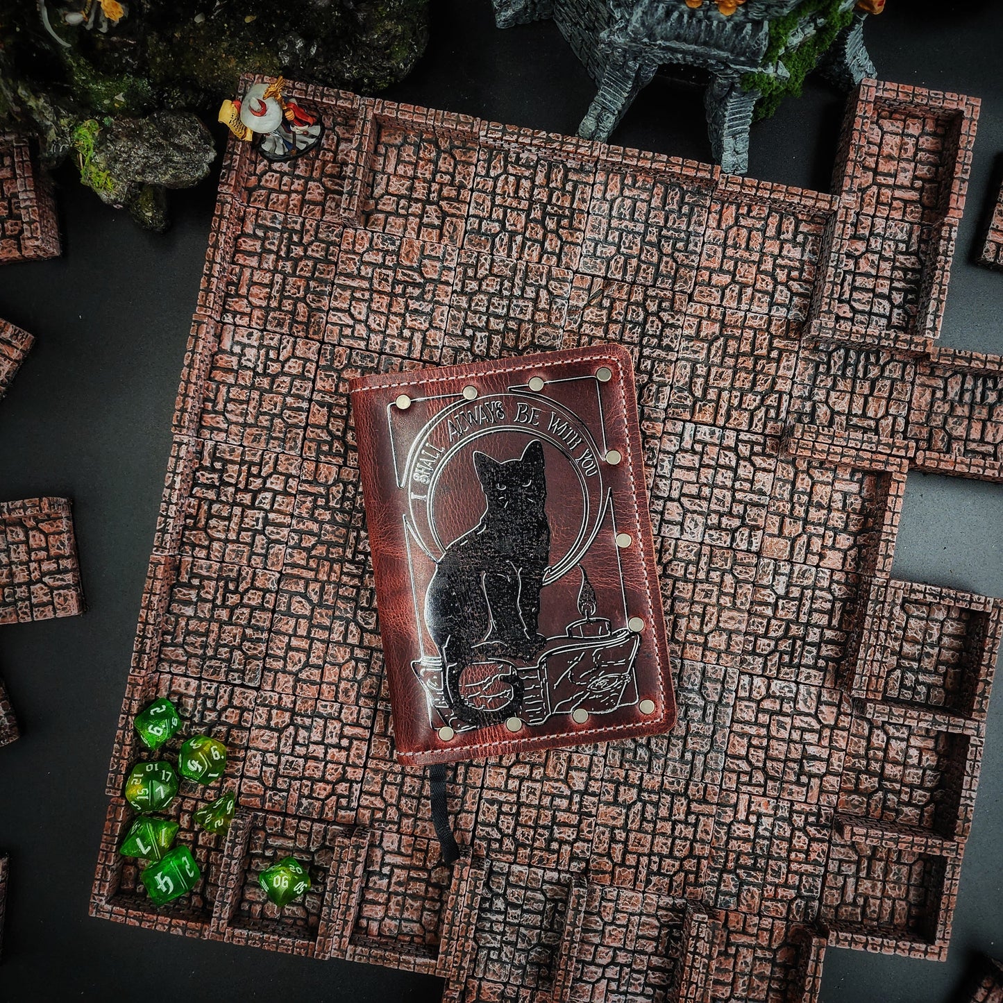 Black Flame & Witch Sisters Custom Leather Pocket Journal (30-Day Lead)