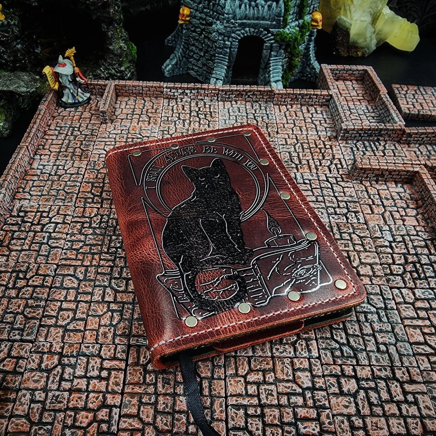 Black Flame & Witch Sisters Custom Leather Pocket Journal (30-Day Lead)