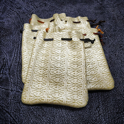 Handcrafted Tooled and Patterned Leather Dice Bags (Medium)