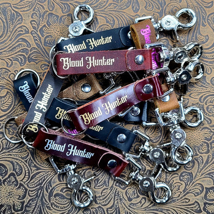Grimbeard Leather Hand-Gilded TTRPG Character Class Keychain
