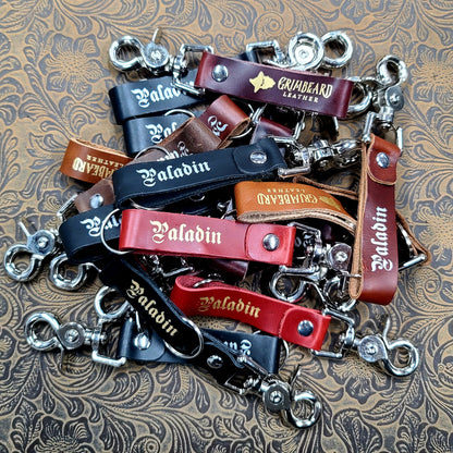Grimbeard Leather Hand-Gilded TTRPG Character Class Keychain