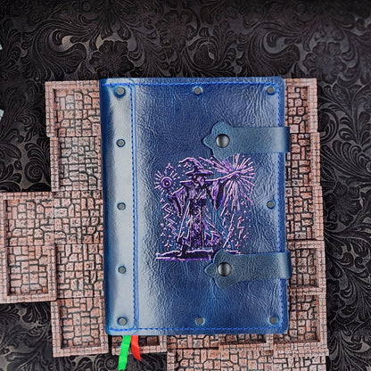 Grimbeard Leather Handcrafted 80s Wizard A5 Leather Adventure Journal