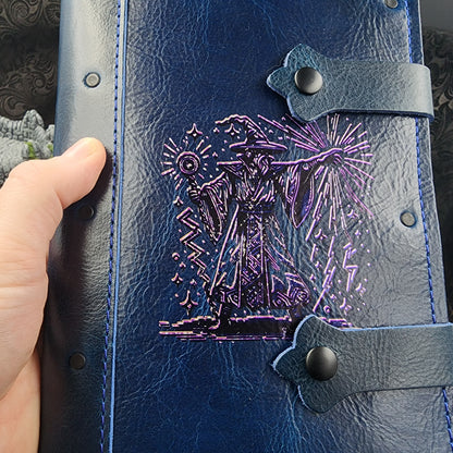 Grimbeard Leather Handcrafted 80s Wizard A5 Leather Adventure Journal