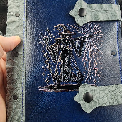 Grimbeard Leather Handcrafted 80s Wizard A5 Leather Adventure Journal