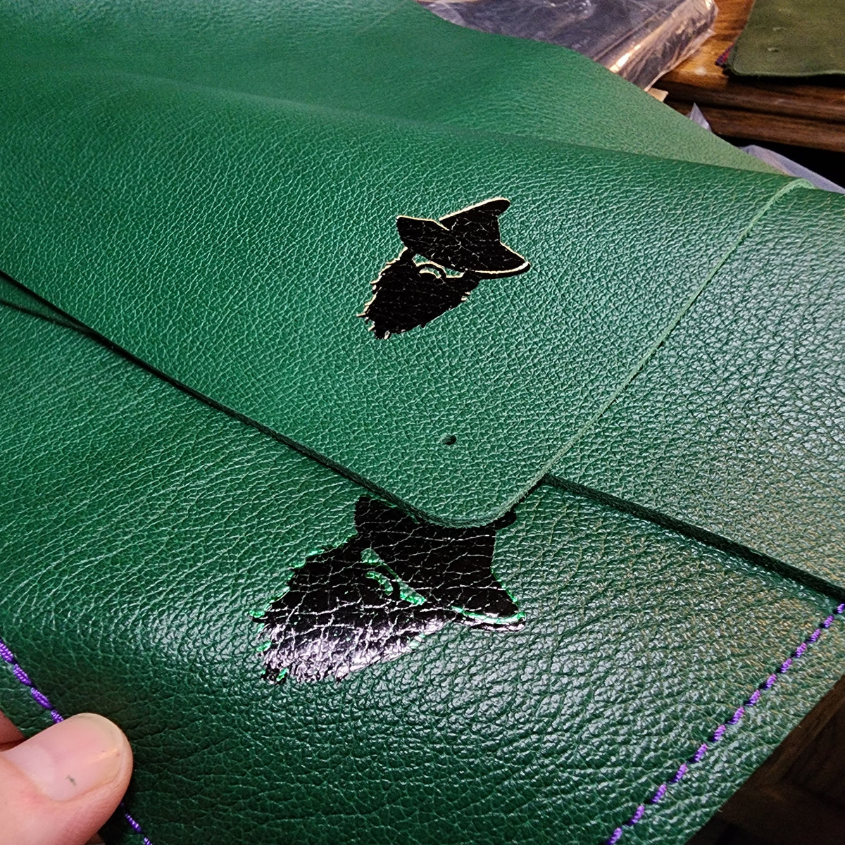 Grimbeard Leather Handcrafted Limited Edition Textured Leather Playmat TCG & TTRPG Battle Mat