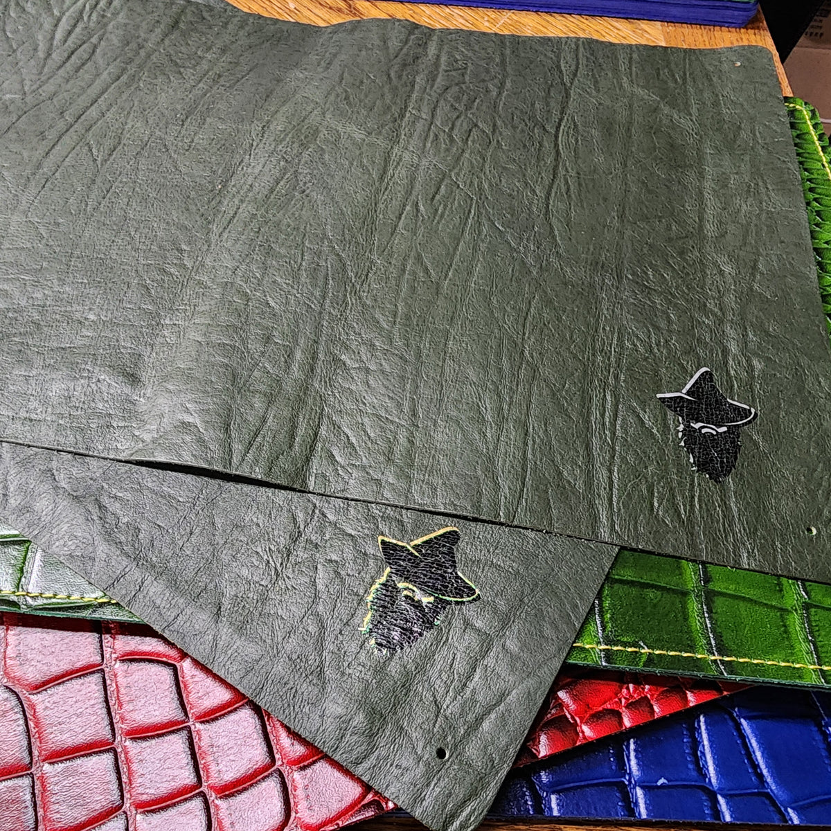 Grimbeard Leather Handcrafted Limited Edition Textured Leather Playmat TCG & TTRPG Battle Mat