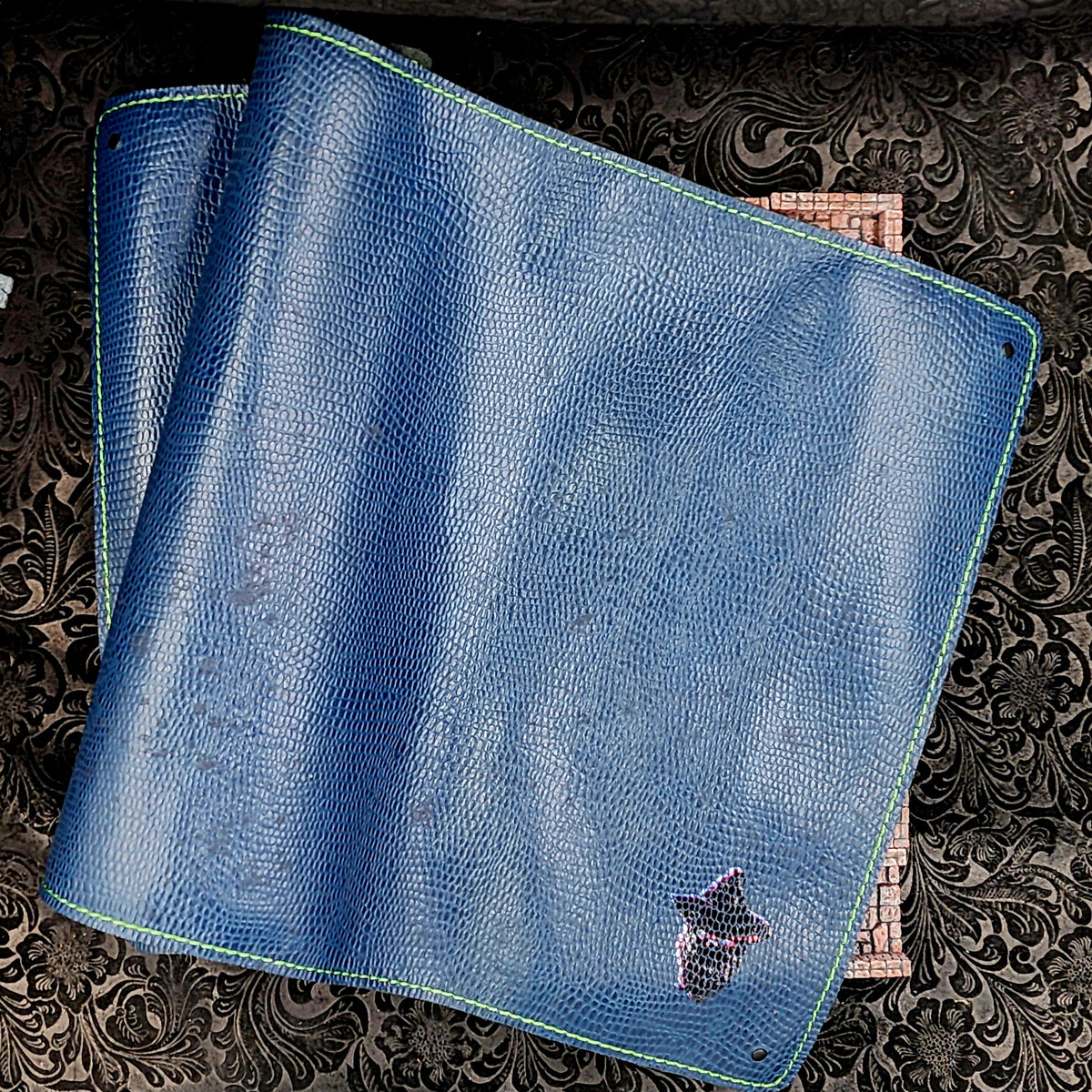 Grimbeard Leather Handcrafted Limited Edition Textured Leather Playmat TCG & TTRPG Battle Mat