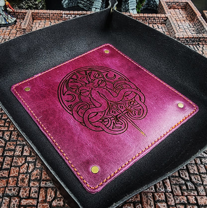 Leather Dice Rolling Tray