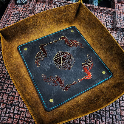 Leather Dice Rolling Tray