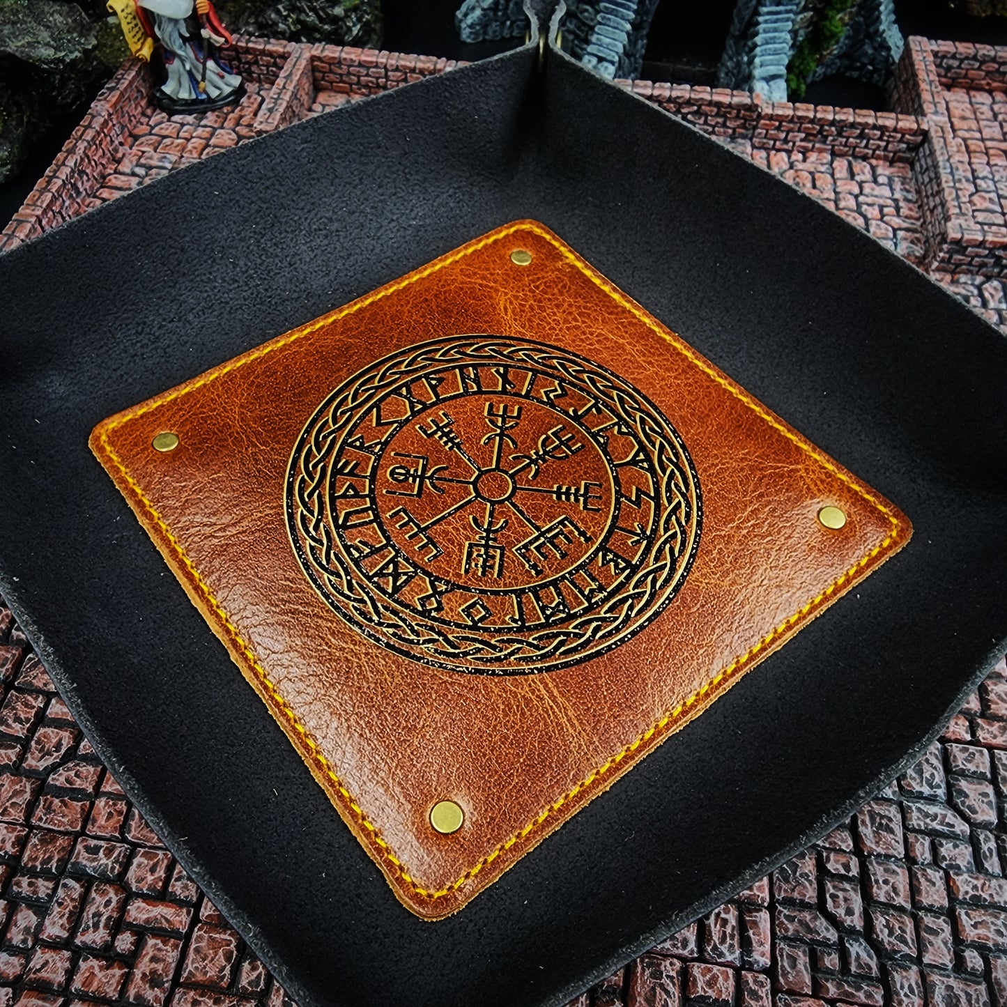 Leather Dice Rolling Tray