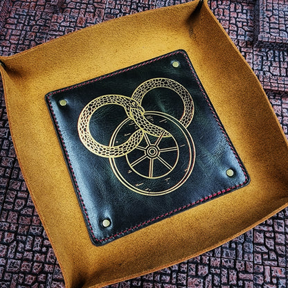 Leather Dice Rolling Tray